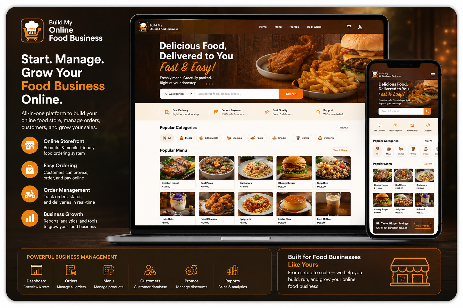 Build My Online Food Business Platform